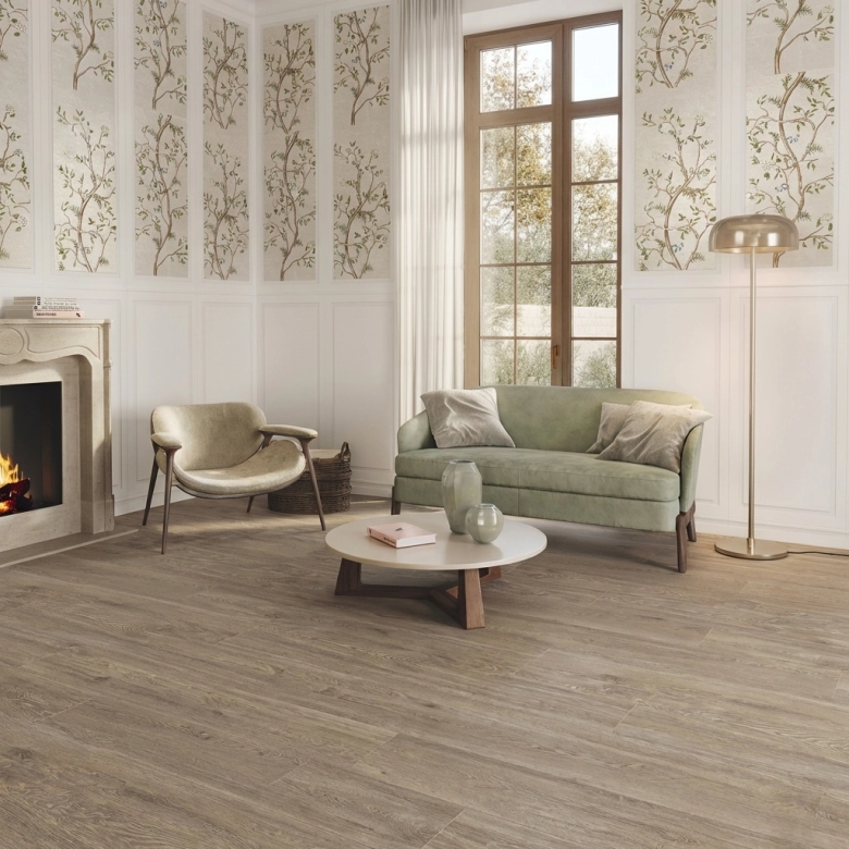 Carrelage mur Boiserie décor blanc 60x120 cm