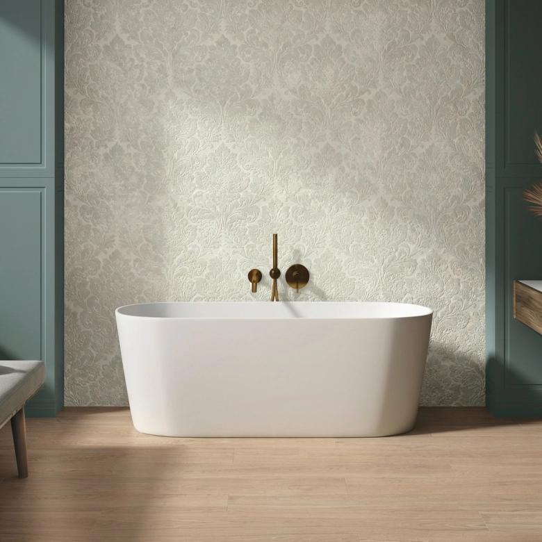 Carrelage mur Boiserie décor vert 60x120 cm