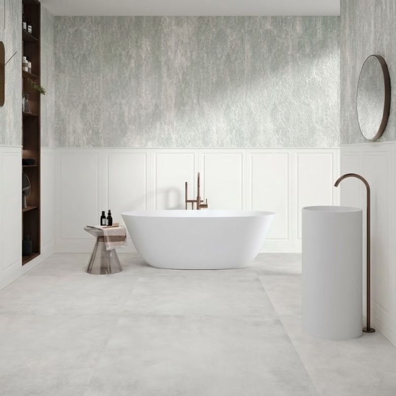 Frise Boiserie zocalo blanc 10x60 cm