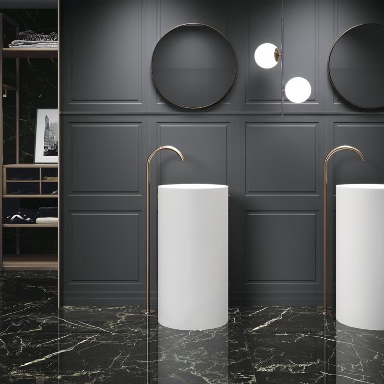 Frise Boiserie zocalo noir 10x60 cm