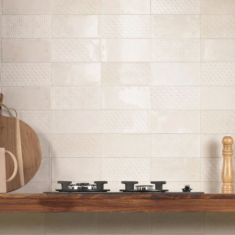 Carrelage mur Métro Flamingo bianco 10x20 cm