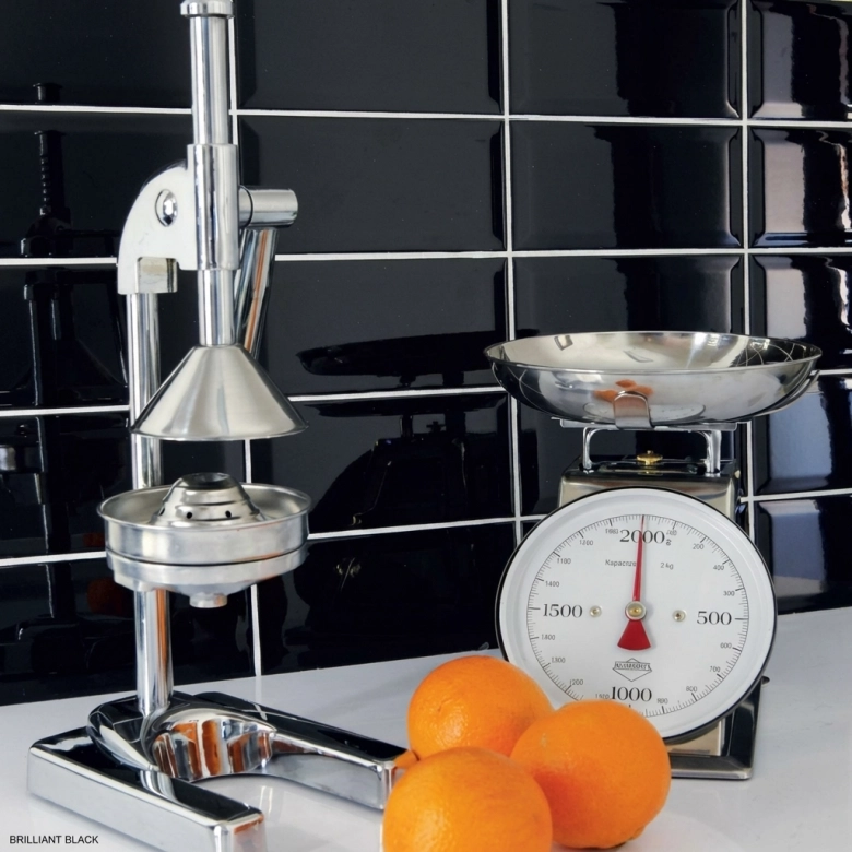 Carrelage mur Métro Colors Noir 10x20 cm biseauté