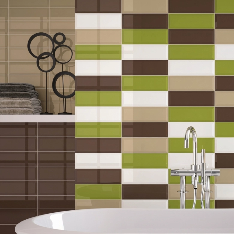 Carrelage mur Métro Colors choco 10x30 cm biseauté