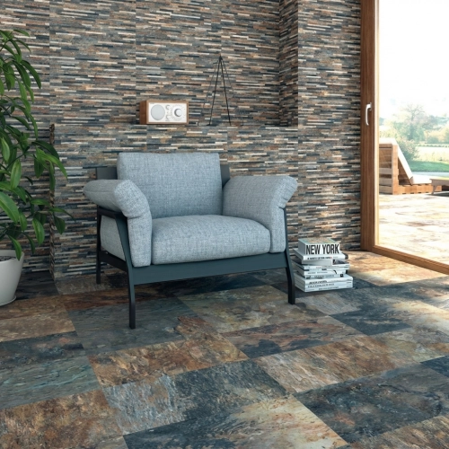 Carrelage effet parement...