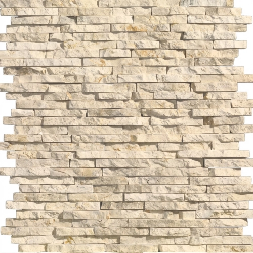 Parement pierre naturelle Wall small bianco 15x45 cm