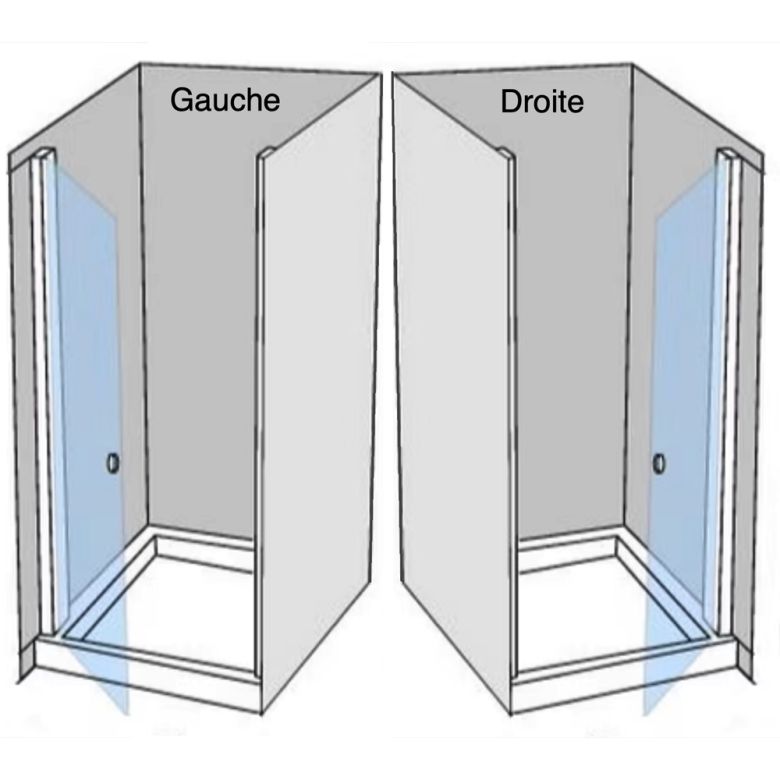 Porte de douche pivotante Valence 1 porte