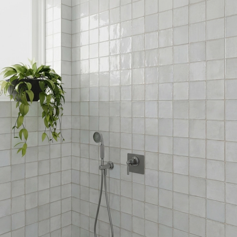 Carrelage mur effet zellige Abanilla blanc grisé 32x62,5 cm