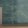 Carrelage mur Brique vert 7x28 cm