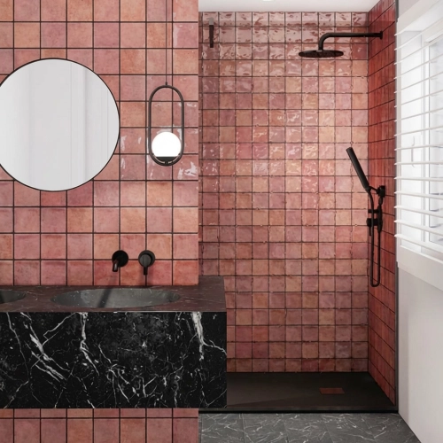 Carrelage mur effet zellige...