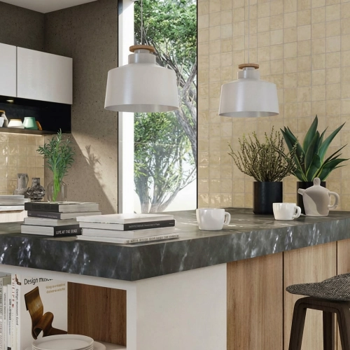 Carrelage mur effet zellige...