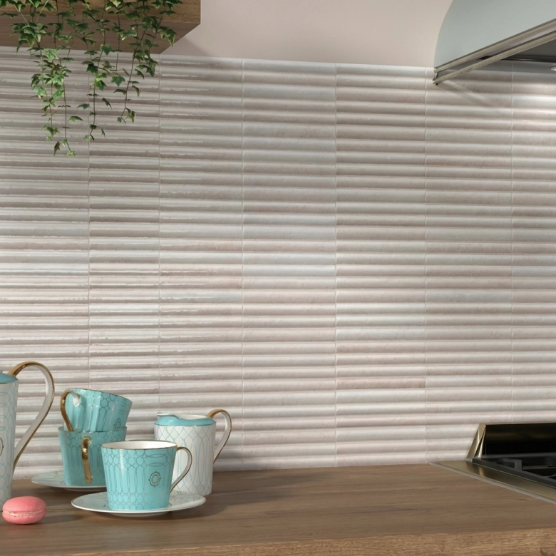 Carrelage mur effet zellige Tanger blanc 15x30 cm