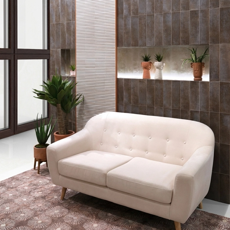 Carrelage mur effet zellige Tanger blanc 15x30 cm