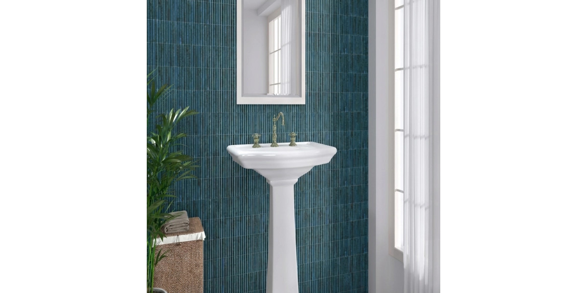 Carrelage mur effet zellige Tanger bleu lagon 15x30 cm - Réflex Boutique