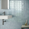 Carrelage mur effet zellige tortuga aqua 10x10 cm