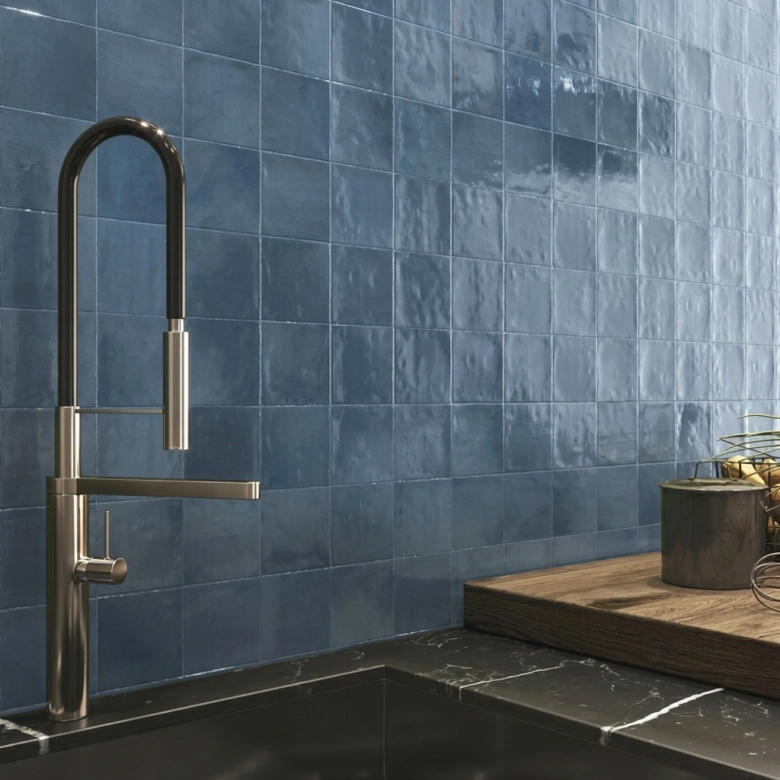 Carrelage mur effet zellige tortuga marine 10x10 cm