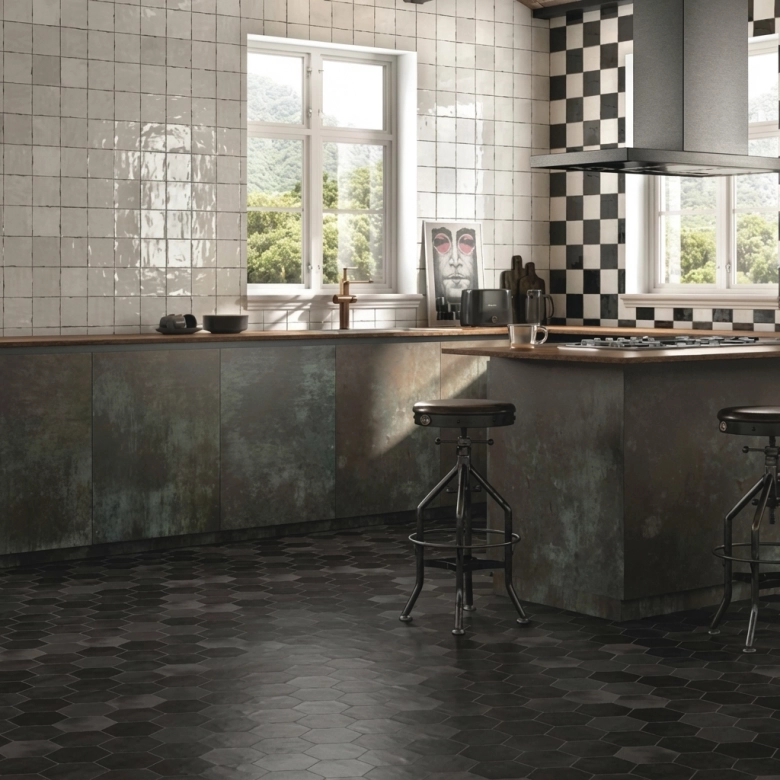 Carrelage mur effet zellige Nomade bone 13x13 cm