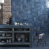 Carrelage mur effet zellige Nomade bleu 13x13 cm