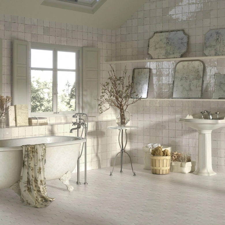 Carrelage mur effet zellige Nomade pearl 13x13 cm