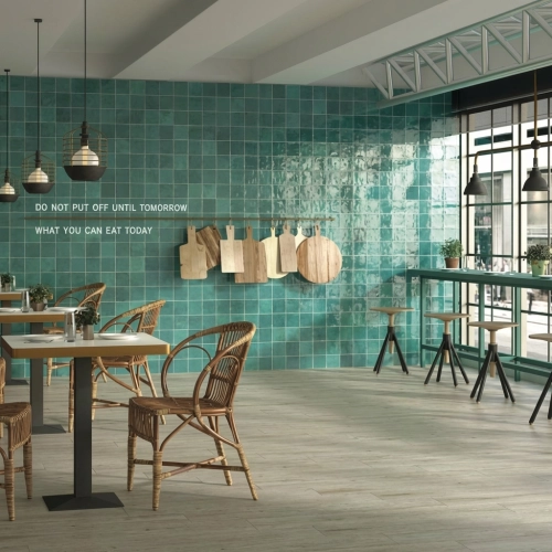 Carrelage mur effet zellige...