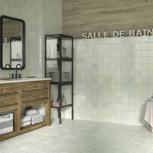 Carrelage sol et mur effet...