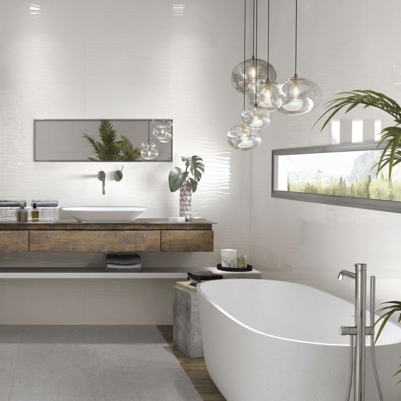 Carrelage mur Blanc brillant 30x60 cm