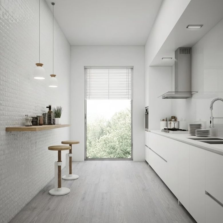 Carrelage mur Blanc brillant 30x60 cm