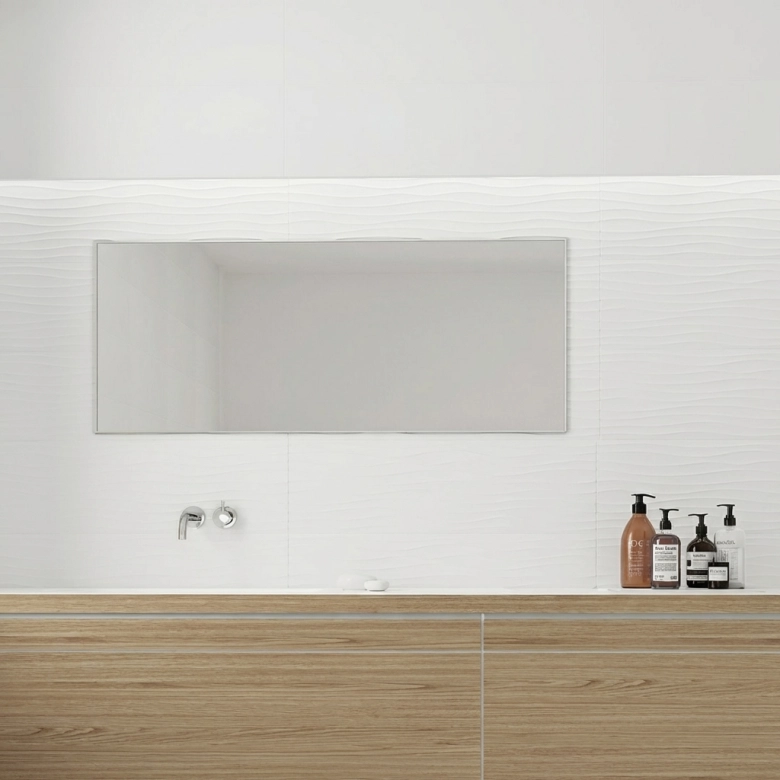 Carrelage mur Blanc mate 25x50 cm