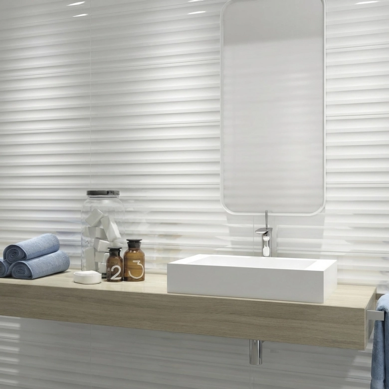 Carrelage mur Polar Venetian white brillo 30x90 cm