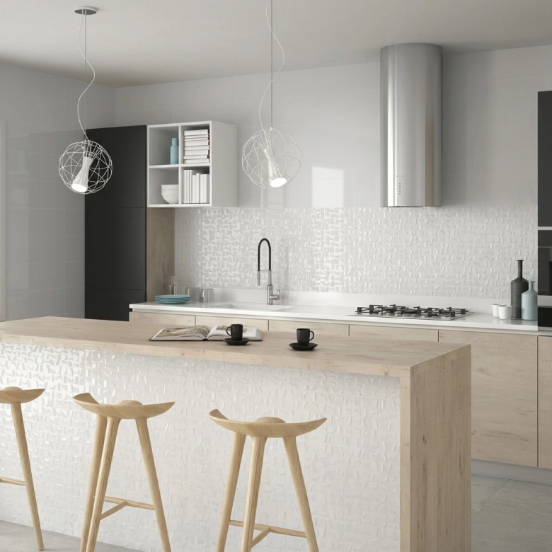 Carrelage mur Laponie Blanc brillant 20x60 cm