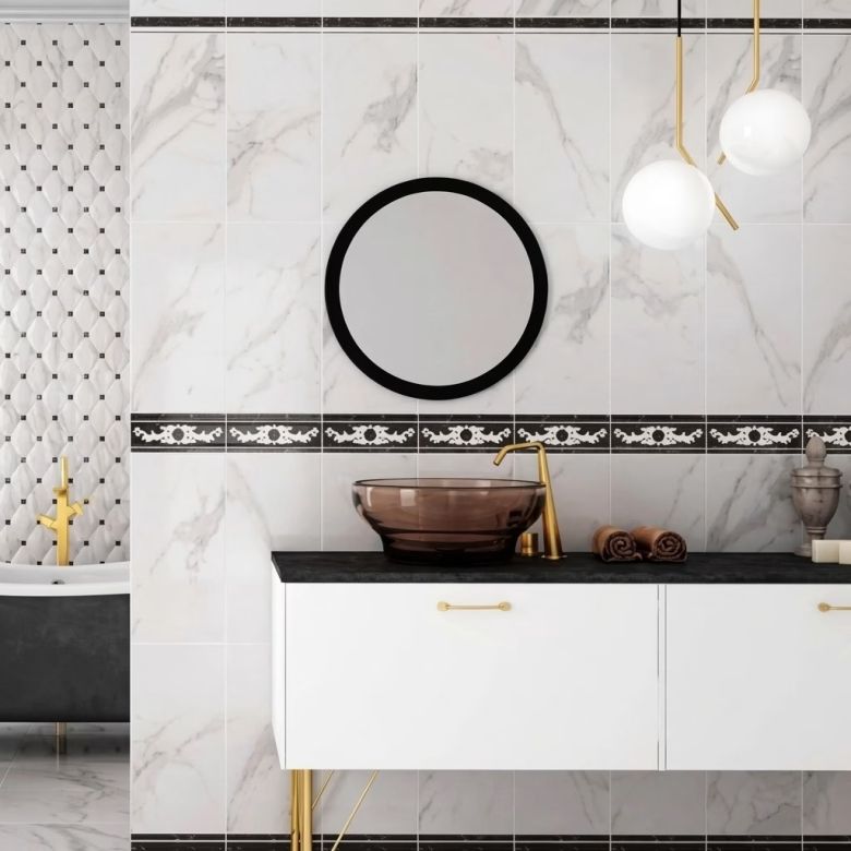 Carrelage mur Tolosane décor 25x50 cm