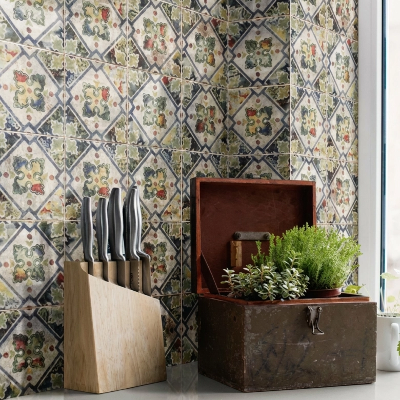 Carrelage mur Belleville décor micheli 20x20 cm