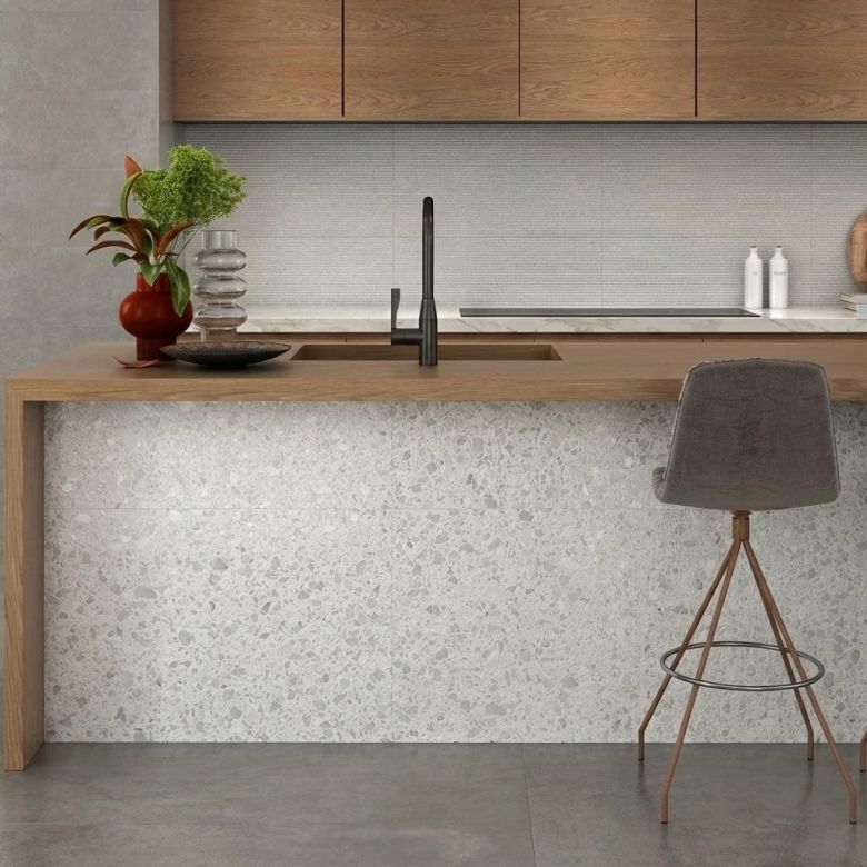 Carrelage mur Grano decors blanco 25x75 cm