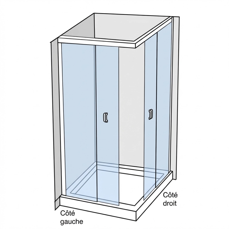 Portes de douche d'angle coulissante Tarifa
