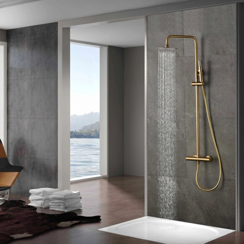 Mitigeur Douche Thermostatique Milan Or