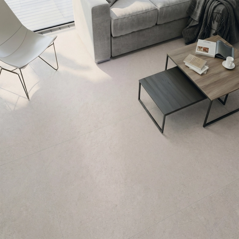 Carrelage sol effet pierre naturelle Grain crème 120x260 cm