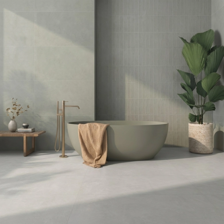 Carrelage sol moderne Nikkō menthe 60x120 cm