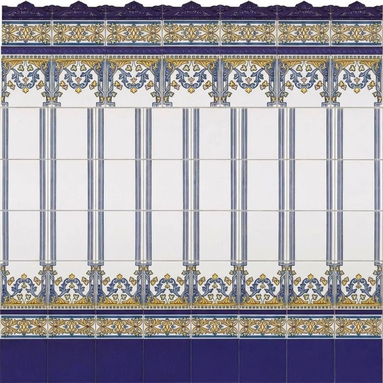 Cordon barroco azul antic 3x20 cm