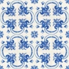 Azulejos Galan Flor Azul.2 20x20 cm
