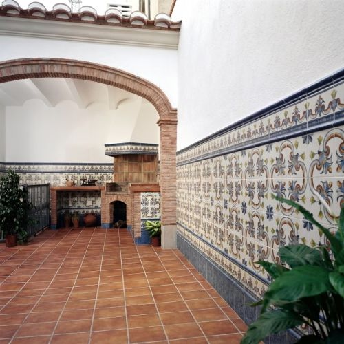 Azulejos Galan Flor Azul...