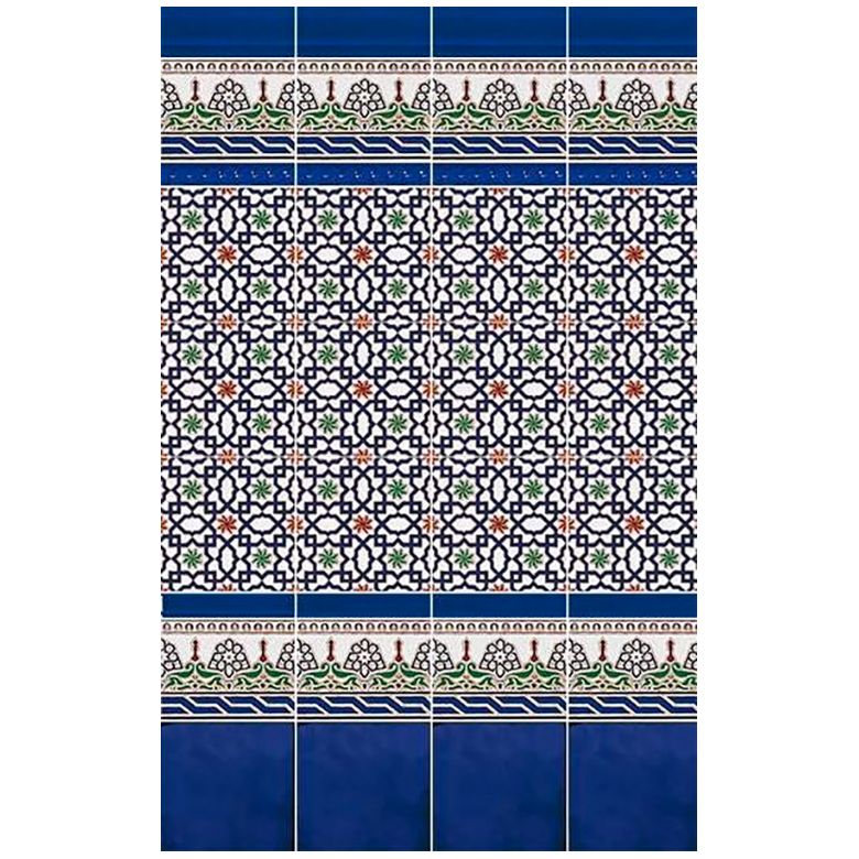 Moldura barroca azul antic 5x20 cm