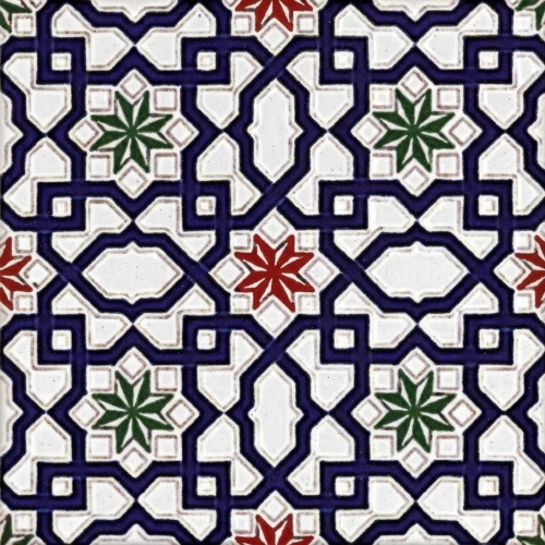 Azulejos Bouquet base azul 20x20 cm