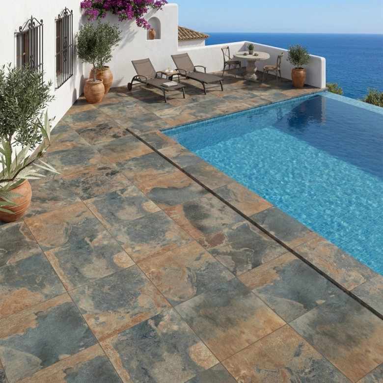 Dalle extérieur Chateau 2.0 Nuit R11 60x60 cm