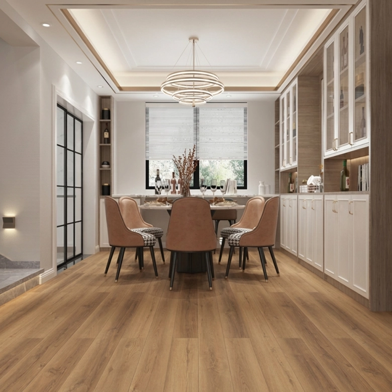 Lames PVC 5.5mm à clipser Stelvio beige 18,2x122 cm