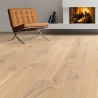 Parquet contrecollé Cologne chêne puro blanc universal brossé huilé planche large 18*220 cm