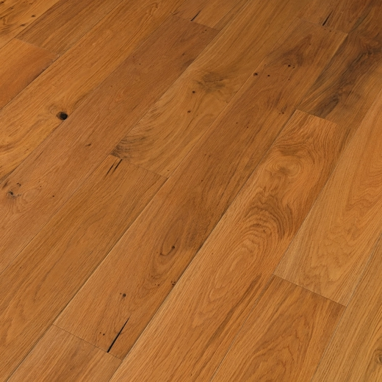 Parquet contrecollé Krefeld Chêne Naturel fumé vitrifié planche 16,5*120 cm