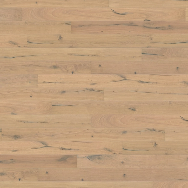 Parquet contrecollé Cologne chêne puro blanc alabama brossé huilé planche large 18*220 cm