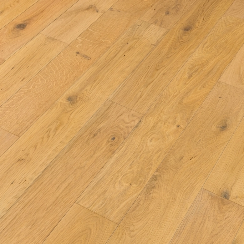 Parquet contrecollé Krefeld Chêne Riesling vitrifié planche 16,5*120 cm