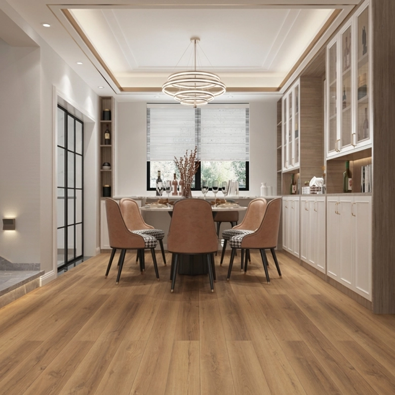 Lames PVC 5.5mm à clipser Stelvio beige 22,8x154 cm