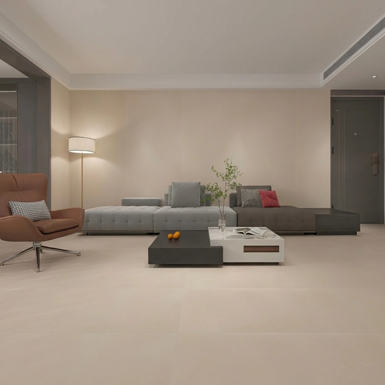 Dalles PVC 7mm à clipser cemento Limestone 60x120 cm