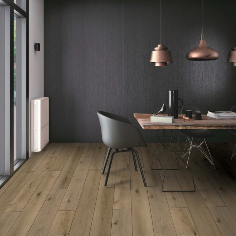 Lames PVC 5.5mm à clipser Folia beige 22,8x154 cm